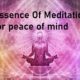 essence of meditation for peace