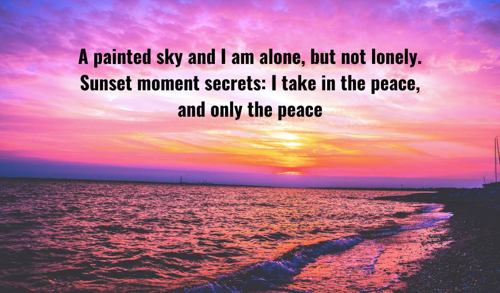 alone sunset shayari