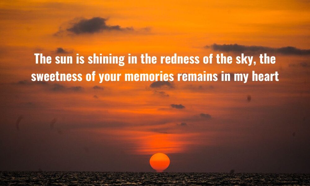 sunset shayari in english